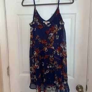 Mossimo Floral Summer Dress Flowy Blue